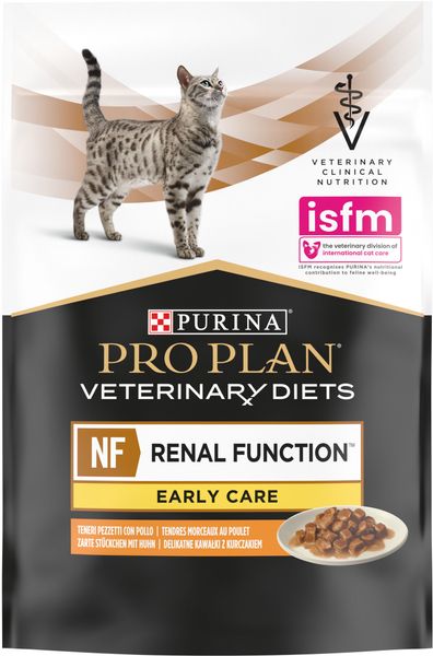 Вологий дієтичний корм PRO PLAN (Про План) VETERINARY DIETS NF Renal Function Early Care для дорослих котів при патології нирок на ранніх стадіях з куркою 10х85 г 7613287873934 фото