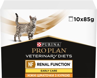 Вологий дієтичний корм PRO PLAN (Про План) VETERINARY DIETS NF Renal Function Early Care для дорослих котів при патології нирок на ранніх стадіях з куркою 10х85 г 7613287873934 фото