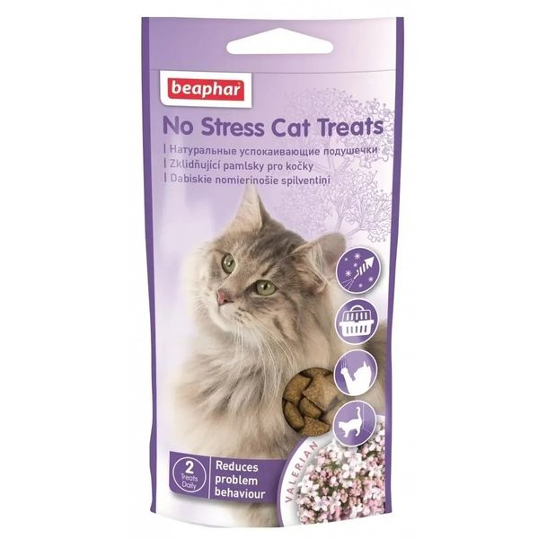 Beaphar No Stress Cat Treats м'ясні подушечки для зняття стресу у котів, 35 г BAR13219 фото