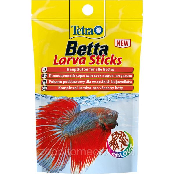 Корм для акваріумних риб Tetra в паличках «Betta Larva Sticks» 5 г (для півників) 1111144100 фото