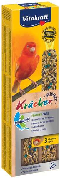 Ласощі для канарок Vitakraft «Kracker Original Feather Care» 60 г / 2 шт. (під час линьки) 1111111806 фото