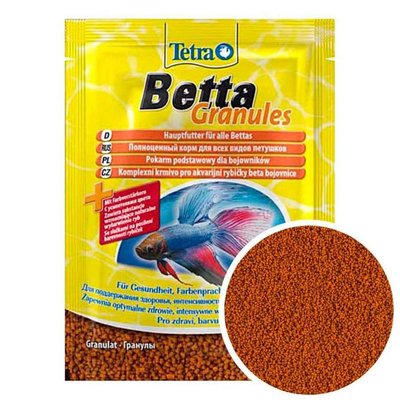 Корм для акваріумних риб Tetra в гранулах «Betta Granules» 5 г (для півників) 1111126316 фото