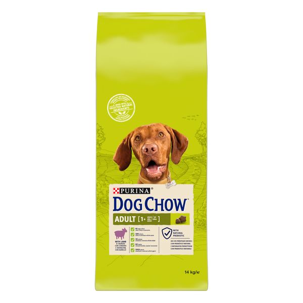 Сухий корм DOG CHOW (Дог Чау) Adult 1+ для дорослих собак з ягням 14 кг 7613034487636 фото