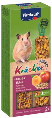 Ласощі для хом'яків Vitakraft «Kracker Original + Frucht & Flakes» 112 г / 2 шт. (фрукти та пластівці) 1111117992 фото